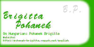 brigitta pohanek business card